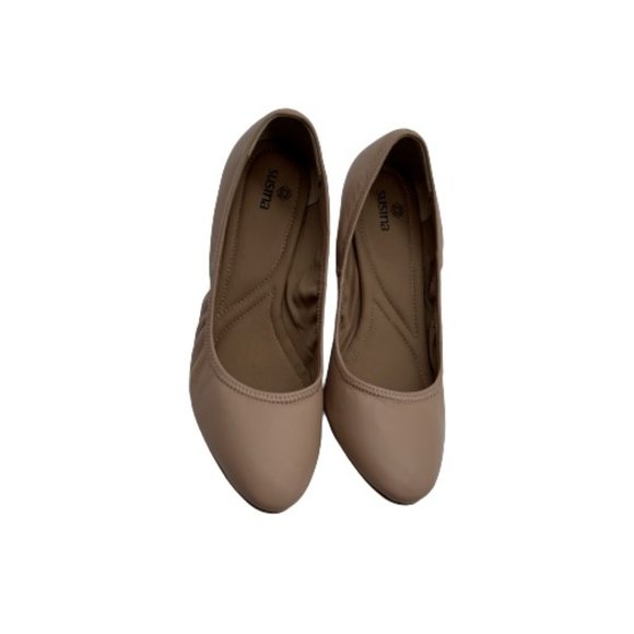 Susina Shoes - Susina Fraya-Lea Nude Leather Shoes Heels 7.5 M